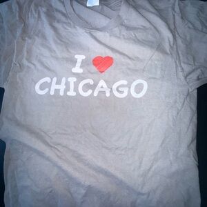 Mens S Small I Love Chicago grey t-shirt